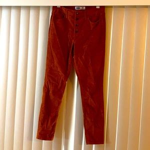 Old navy orange brick corduroy pants